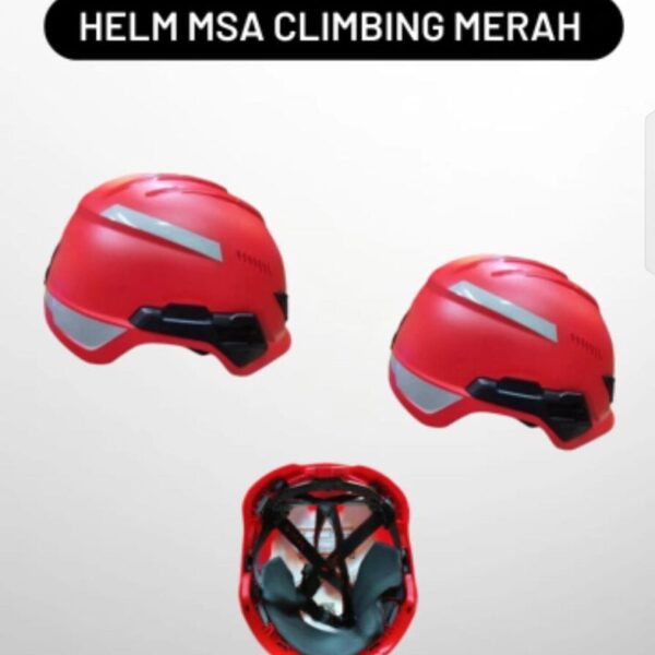 Helm Climbing Merah MSA Material Kokoh